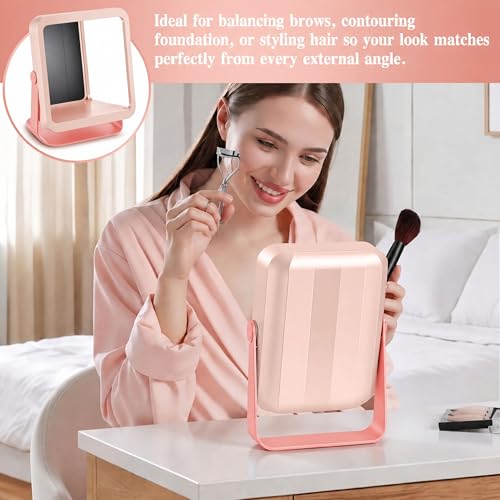 Novabright True Non-Reversing Mirror 10" Pink Vanity Makeup