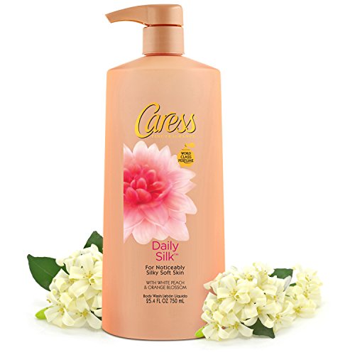 Caress Body Wash, Daily Silk White Peach and Silky Orange Blossom, 25.4 Ounce