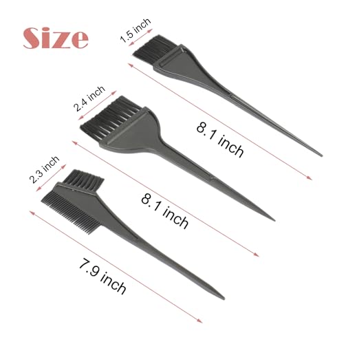 Hair Dye Color Brush and Bowl Set for Professional & Home Use - 4 Pieces