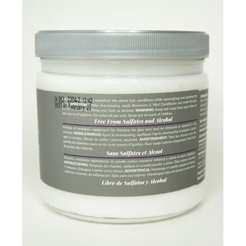 Design Essentials Rosemary & Mint Stimulating Super Moisturizing Conditioner for Dry, Thick, or Brittle Hair; Sulfate-Free, Stimulates Scalp, Moisturizes Hair, 32 Oz