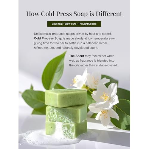 Body Scrub Bar Soap, 7 Oz (200g), Korean Exfoliating Body Wash Bar with Green Tea & Centella Extract, Subtle Fruity Citrus Scent, Deep Cleaning, Moisturizing & Refreshing, Sunrise Mist