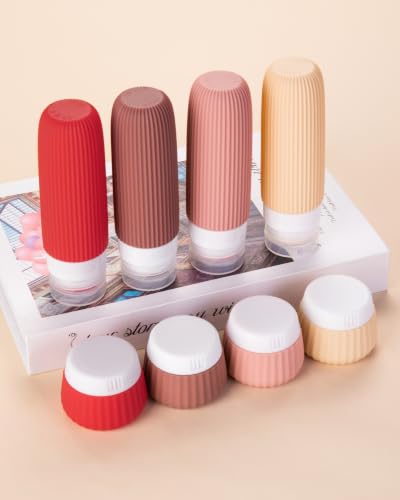 TSA-Approved Travel Toiletries Bottles & Jars 8-Pack