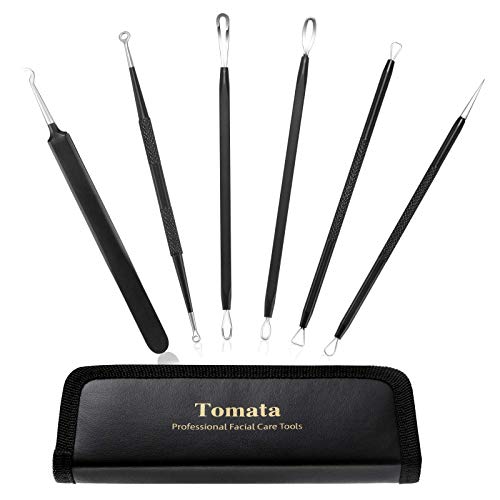 Professional Blackhead Remover Tool Kit - 6 Stainless Steel Extractors