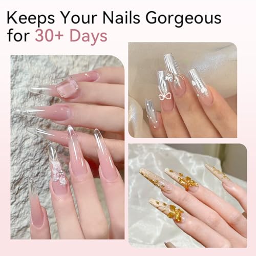 Born Pretty Solid Hard Builder Nail Gel 60g with Chrome Powder for 3D Sculpting & Extensions