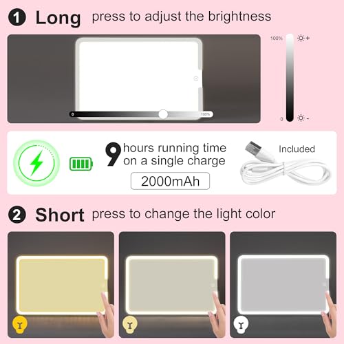 Somduy LED Makeup Train Case with Mirror & Drawers, Pink