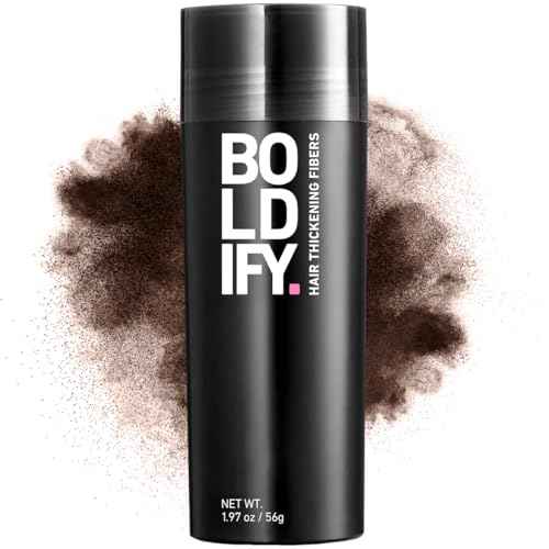 BOLDIFY Hair Fibers (56g) - Fill In Thinning and Fine Hair for an Instantly Fuller, Thicker Look - 14 Shades for Women & Men - Dark Brown