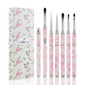 5-Piece Nail Art Brush Set with Gel & Liner Brushes