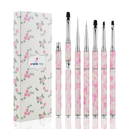 5-Piece Nail Art Brush Set with Gel & Liner Brushes