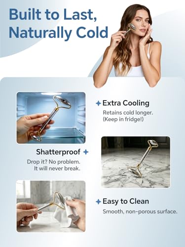 Stainless Steel Face Roller & Gua Sha Tool Set