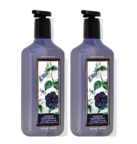 Bath and Body Works Cleansing Gel Hand Soap 8 Ounce 2-Pack (Purple Patchouli)