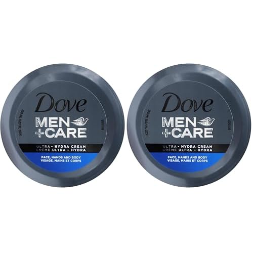Dove Men+Care Ultra Hydra Cream, Face, Hands and Body care, All Skin Types, 5.07 Oz (Pack of 2)