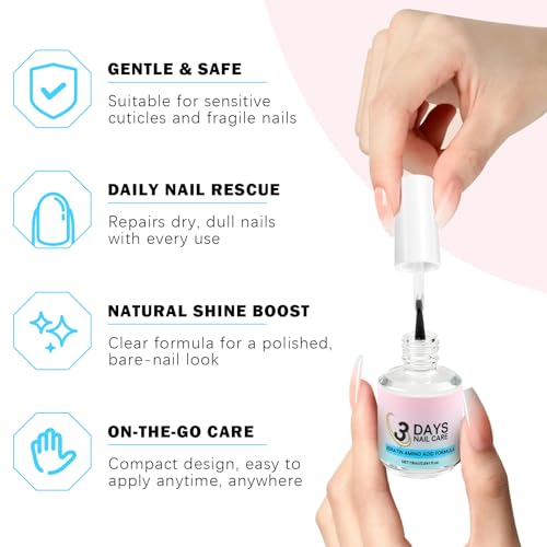Keratin Amino Acid Nail Care Oil & Conditioner for Weak Dry Nails
