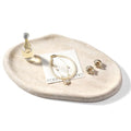 Koville Travertine Yellow Cloud-Shaped Marble Vanity Tray - 10x7 inch Home Decor & Organizer