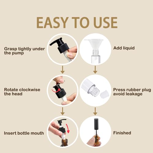 2-Pack Castor Oil Pump Dispenser for 16oz Bottles