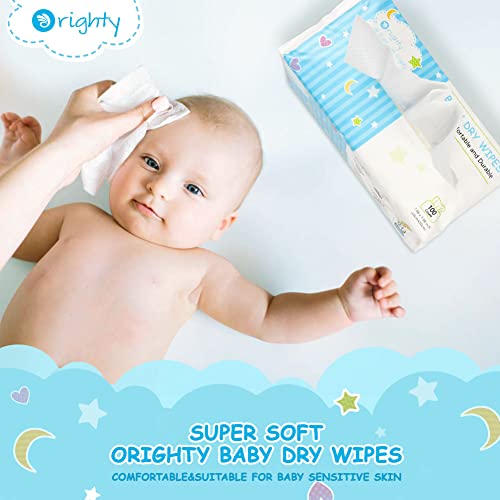Orighty Baby Dry Wipes - 600 Count Unscented & Chemical-Free