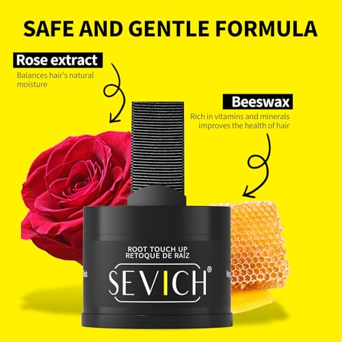SEVICH Auburn Root Touch Up Powder 48H Waterproof Gray Cover, 0.14oz