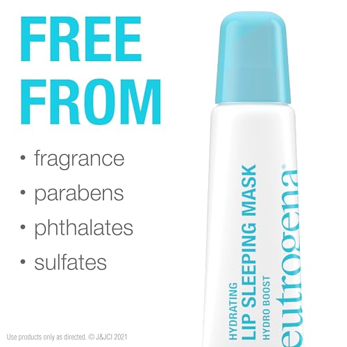 Neutrogena Hydro Boost Hydrating Lip Sleeping Mask with Hyaluronic Acid,Clear Overnight and Daily Moisturizing Treatment for Very Dry Lips,Fragrance Free Squeeze Tube Lip Balm,0.35 oz,(Pack of 2)