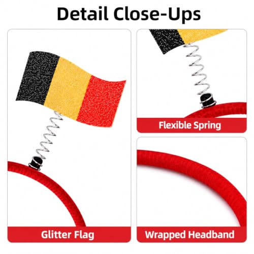 Belgium Flag Headband for Soccer Fans - Supportive Sports Event Hair Accessory