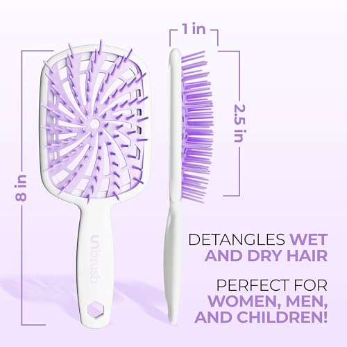 FHI Heat UNbrush Plus Vented Detangling Brush - Sugar Plum for Fine & Fragile Hair