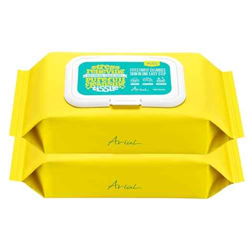 Ariul Stress Relieving Purefull Cleansing Tissue ? Gentle & Hydrating Makeup Remover Wipes, Korean Skin Care with Natural Ingredients, 80 Counts ¡¿ 2 Packs