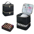Professional Nail Polish Organizer Case Holds 30 Bottles & Nail Light