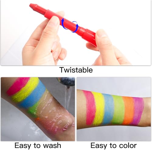 Neon Face & Body Paint - Glow Under UV Black Light