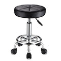 HMTOT Adjustable Swivel Beauty & Salon Stool with Wheels, Black