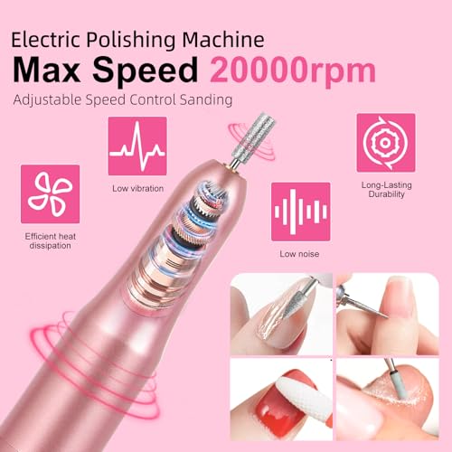 Acrylic Nail Kit Starter Set Acrylic Powder Nail Drill U V Light with Tools Decoration Everything for Beginners Home Salon Gift Set