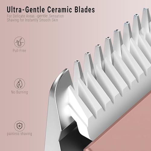 Rechargeable 2-in-1 Bikini Trimmer & Shaver for Women - IPX7 Waterproof