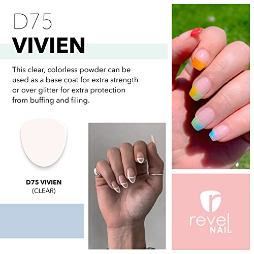 Revel Nail Clear Dip Powder - Vivien (Sheer) 0.5 oz Long-Wear Overlay