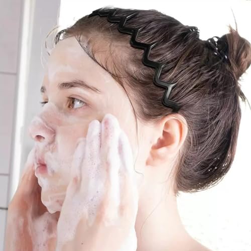 LOVINSHOW 6PCS Non-Slip Zig Zag Headbands for Women
