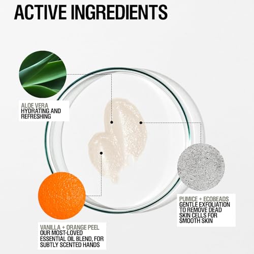 Grown Alchemist Exfoliating Hand Wash. Vanilla, Orange Peel + Pumice & Aloe. Gentle Cleanser Softens & Revitalizes Skin, 16.9 Ounce (500mL).