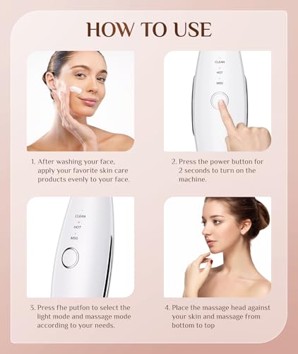 7 Color Red Light Therapy Face Massager with Vibration & Heat