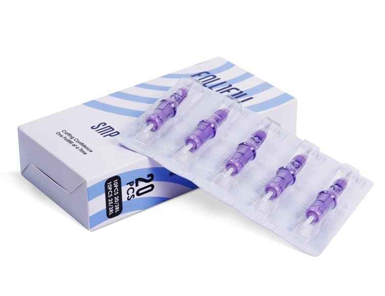 Nuva Follifill SMP Pigment & Cartridge Needle Kit – Deepest Scalp Micropigmentation Ink with Superior Retention, 15ml Bottle for 50+ Treatments, 20 Sterilized Needles, Mixer, Hue Balance