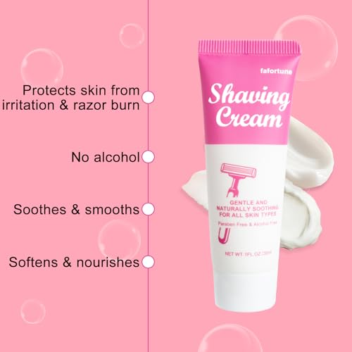 Women’s Travel Shaving Cream Set - 1 Fl Oz (Pack of 5) with Jasmine Scent