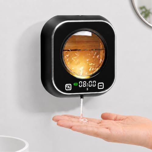 Wall Mounted Touchless Soap Dispenser with LED Clock - 320ML