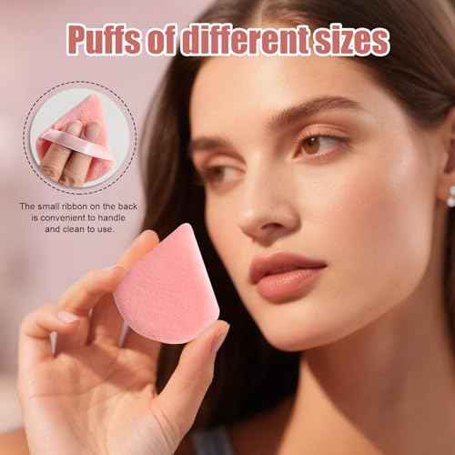 BS-MALL 14 Pcs Portable Makeup Sponge Set With Diamond-shaped Kabuki Powder Brush - Beauty Blender Sponge, Triangle Puff And Multi-functional Sponges For Liquid, Cream,With Travel Case (Orange Pink)