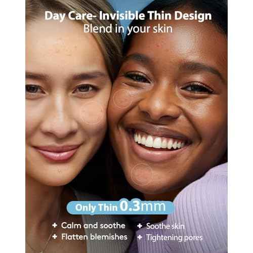 LitBear Acne Pimple Patches- Day and Night 4 Sizes 588 Dots Thin & Thick Hydrocolloid Patches with Witch Hazel, Tea Tree & Calendula Oil, Extra Adhesion for Face Zit Patch Dots