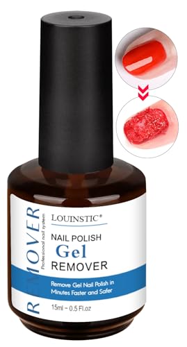 LOUINSTIC Fast Gel Nail Polish Remover 15ml - Acetone-Free Burst Formula