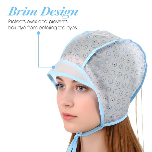 Blue Hair Highlighting Cap Kit with Crochet Hook for DIY & Salon Coloring