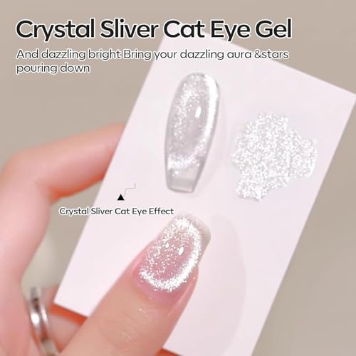 Modelones Cat Eye Magnet 5-in-1 Nail Magnet Kit for Cat Eye Gel Polish – 9 Pattern Plates