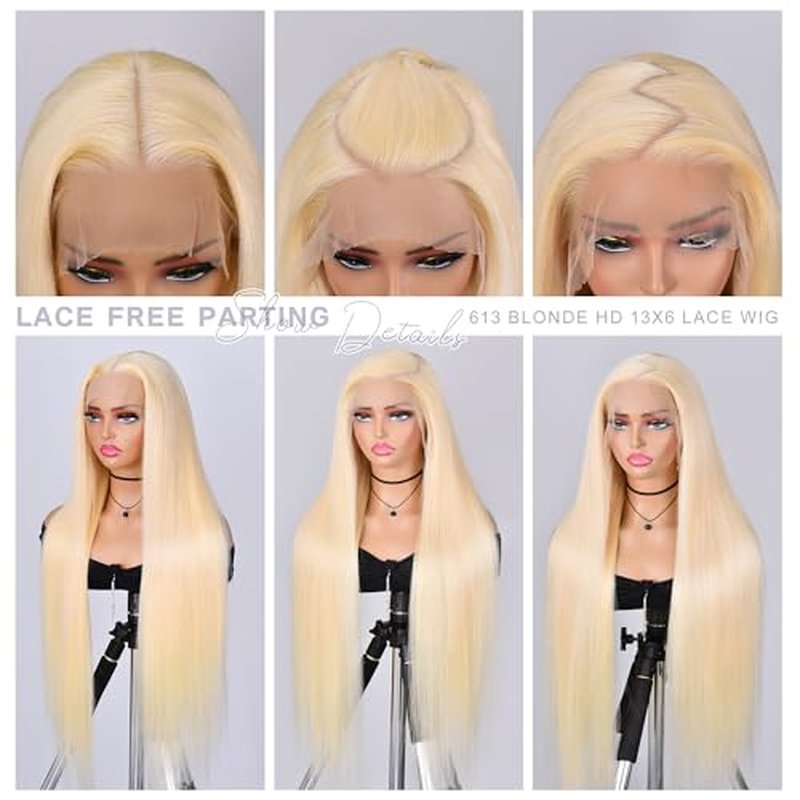 613 Blonde 13x6 HD Lace Front Wig Human Hair 24in