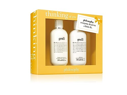 philosophy - thinking of you pure grace shower gel & body lotion gifting set - Birthdays, Holiday, Wedding, Present for Man, Her 8 Fl Oz, 2 Count, (Pack of 1)