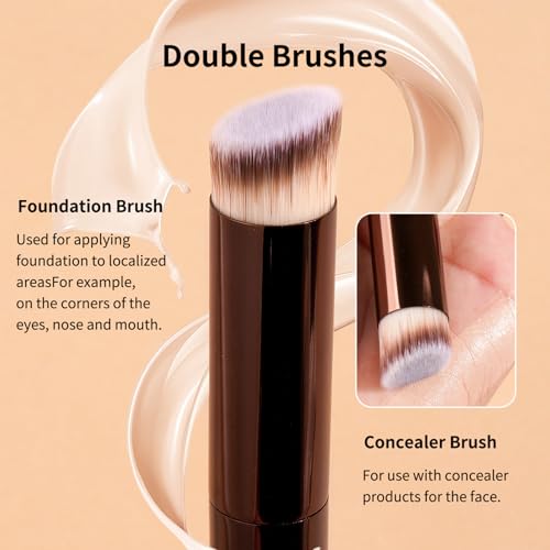 MAANGE 10-Piece Travel Makeup Brush Set with Magnetic Case