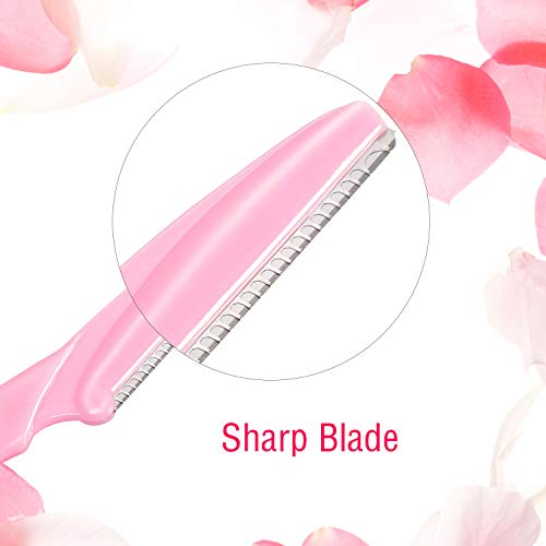 Boao 96 Pieces Eyebrow Razor Eyebrow Trimmer Shavers Dermaplaning Tool Face Razors for Women with Precision Cover (Pack of 2)
