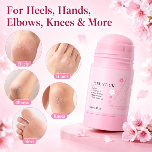 Heel Balm Stick for Cracked Feet - Deep Moisturizing Sakura Foot Care