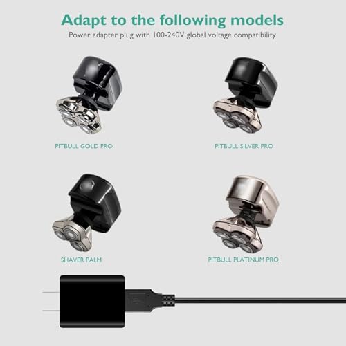 5V 2A Shaver Charger Compatible with Skull Shaver Pitbull Silver Pro/Gold Pro/Palm/Beast Clipper, Butterfly Kiss Trimmer Power Supply Adapter Replacement