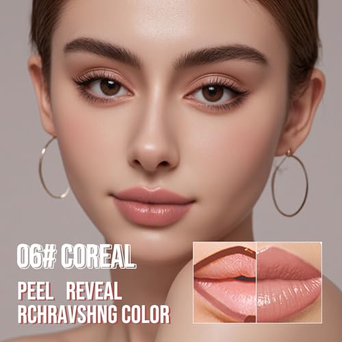 2 In 1 Peel Off Lip Stain & Gloss Duo - Waterproof Long-Lasting Tint