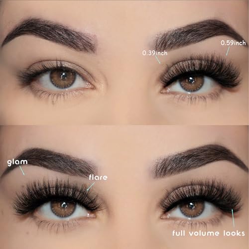 Lashes Volume Mink Eyelashes 10 Pairs Natural Cateye Lash Strips Wispy Cat Eye Lashes Natural Look Short Thick Fluffy False Strip Eyelash Full Fake Lash Pack Black Pesta?as Postizas for Women