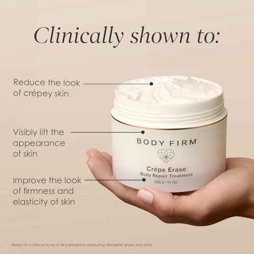 BODY FIRM Crepe Erase Body Repair Treatment, Anti-Aging Wrinkle Cream, Support Skins Natural Elastin & Collagen Production - 10oz